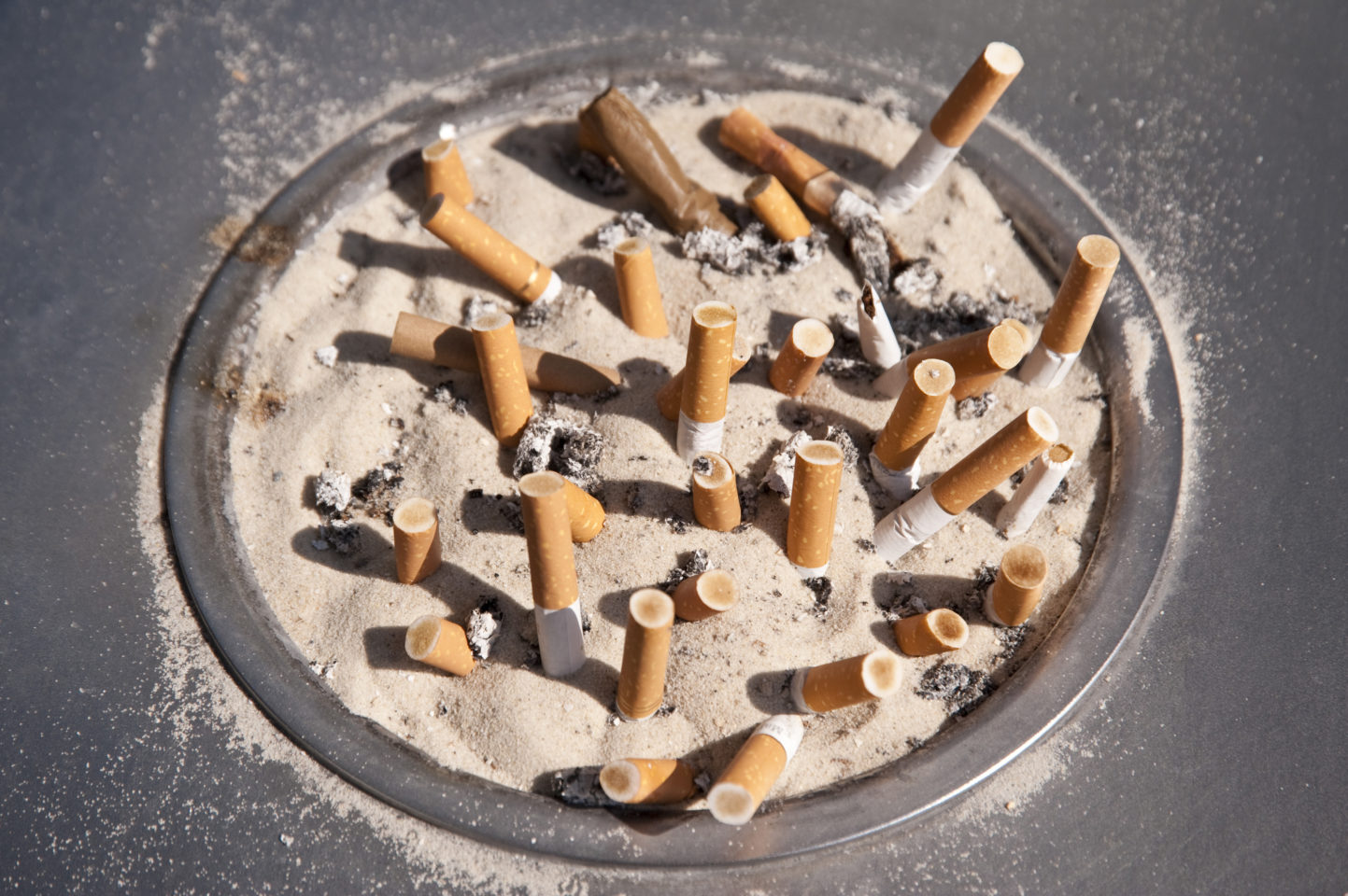 close up of an ashtray